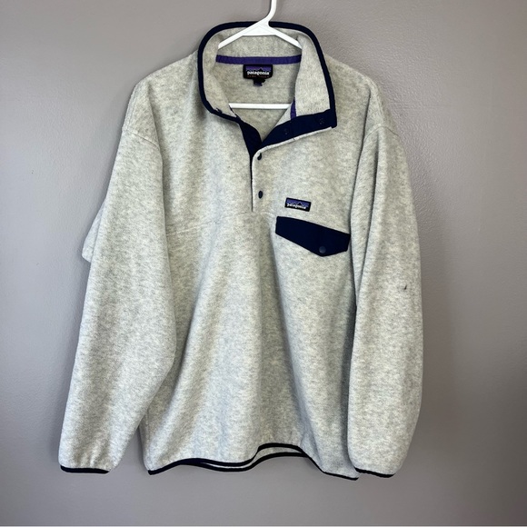 Patagonia Other - Patagonia synchilla men’s large oatmeal pullover snap sweatshirt hiking outdoor